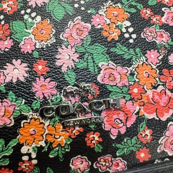 COACH 3pc Floral Sierra Satchel Handbag w/Wallets  Posey Cluster Coated Canvas - Picture 9 of 15